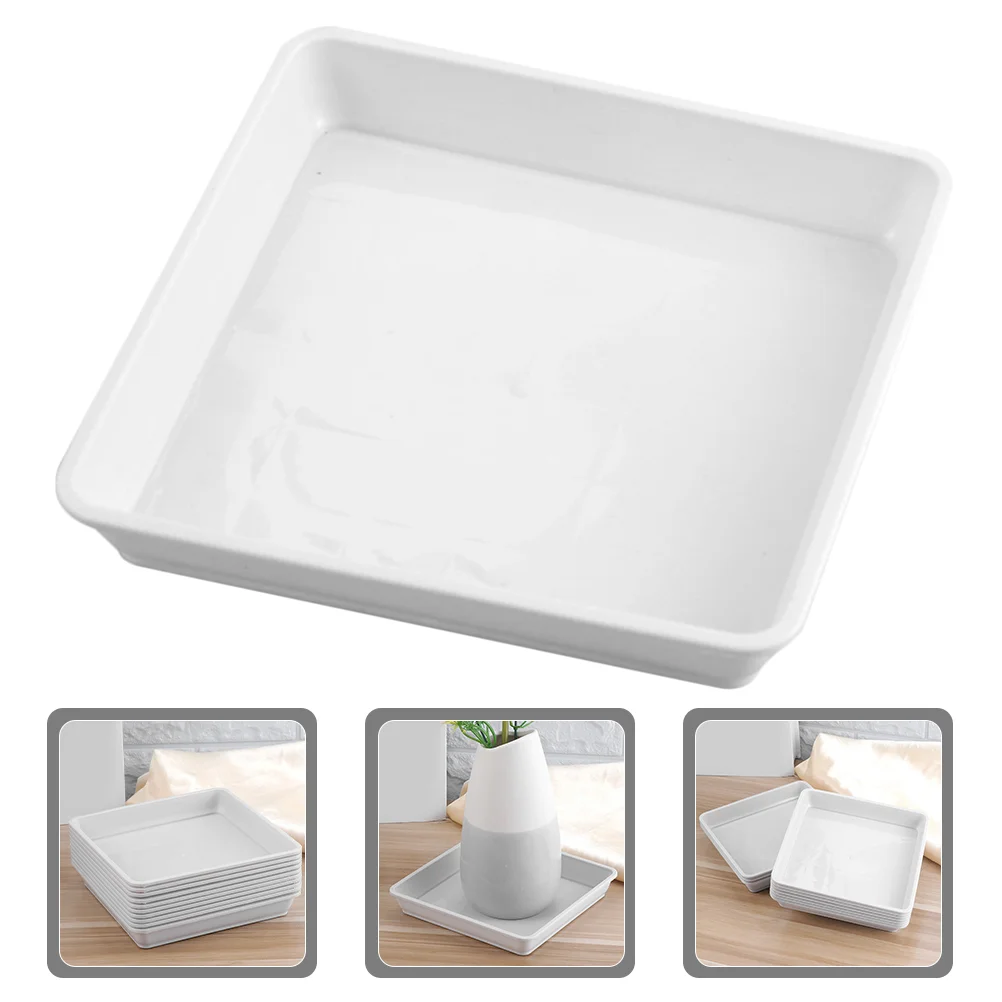 

15pcs Saucer Plastic Pot Tray Drip Tray Heavy Duty Square Saucers