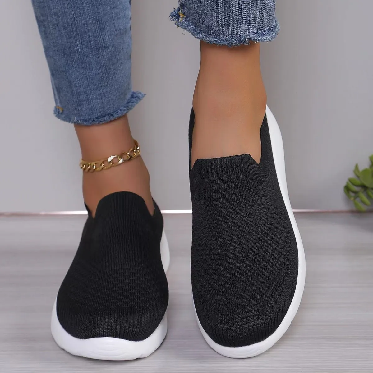 Кроссовки Flyknit женские модная обувь для ходьбы и бега на плоской подошве
