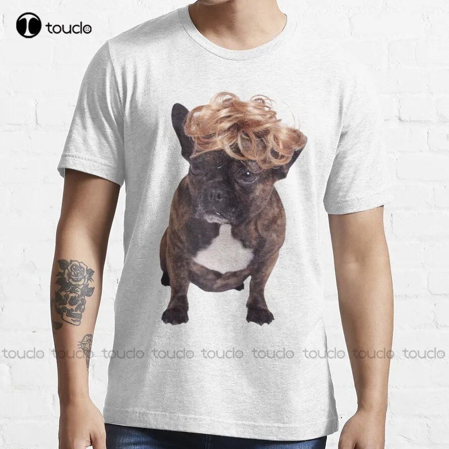

Dog With Wig T-Shirt Graphic Tees Men High Quality Cute Elegant Lovely Kawaii Cartoon Sweet Harajuku Cotton Tee Shirt Xs-5Xl