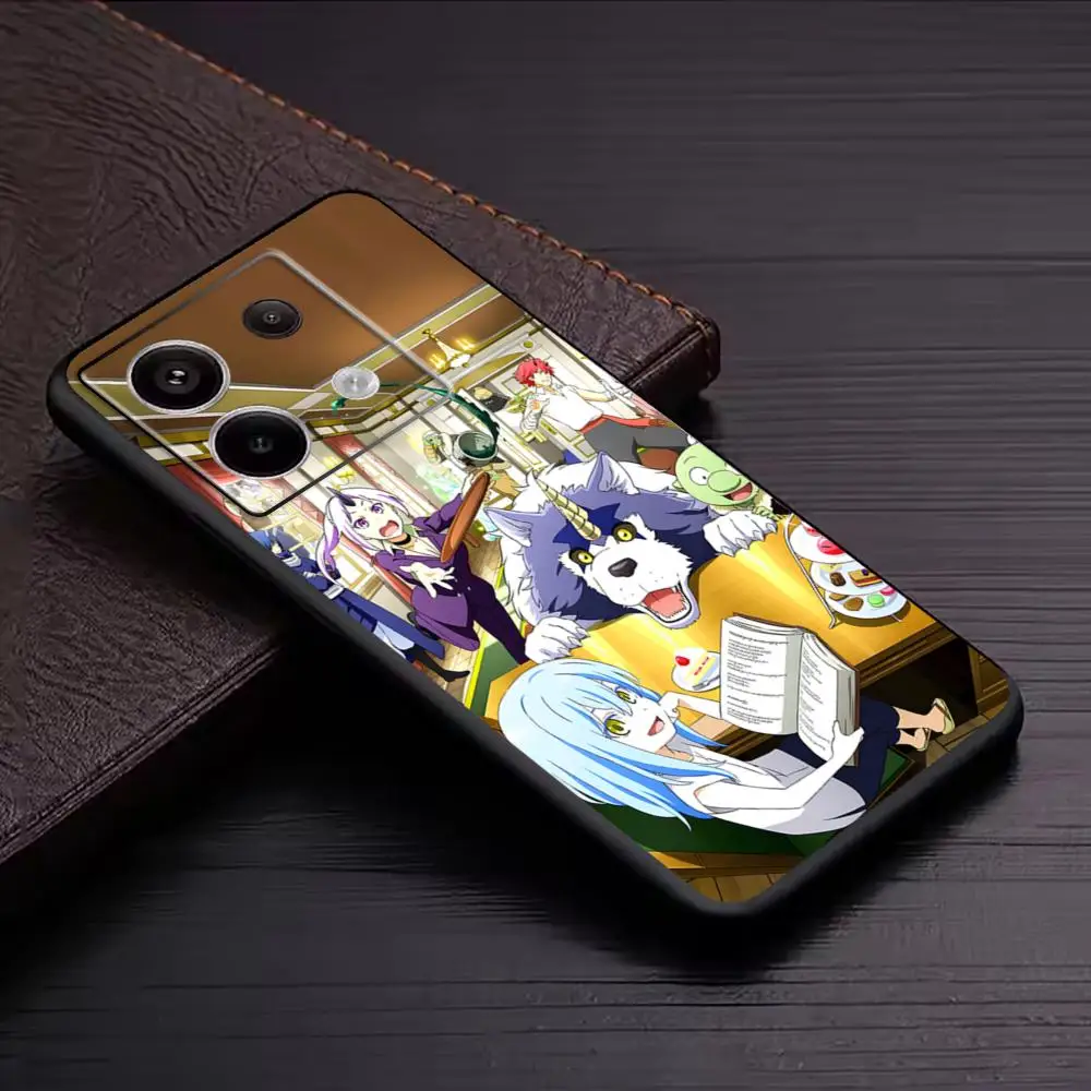 Фото Чехол для телефона Slime Anime Rimuru Tempest для Redmi Note 14 13 12 11 Pro Plus S 5G 14C A3, мягкий черный чехол для телефона №3