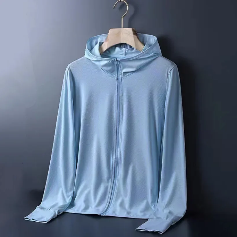 Мужская Летняя тонкая одежда для защиты от солнца Повседневная Свободная