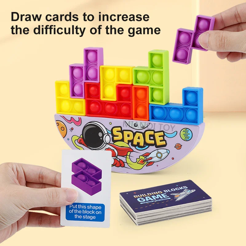 

27 pcs Tetris Jigsaw Puzzle simple dimple fidget toy antistress puzzle board bubble Sensory Fidget educational toys for children