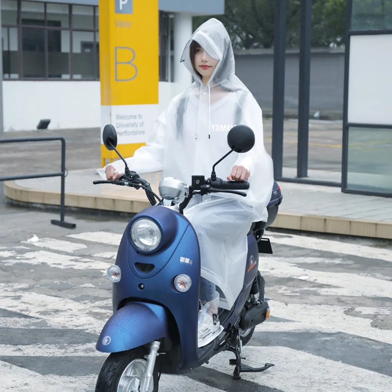 Водонепроницаемая ветровка длинный дождевик мужской мото прозрачный