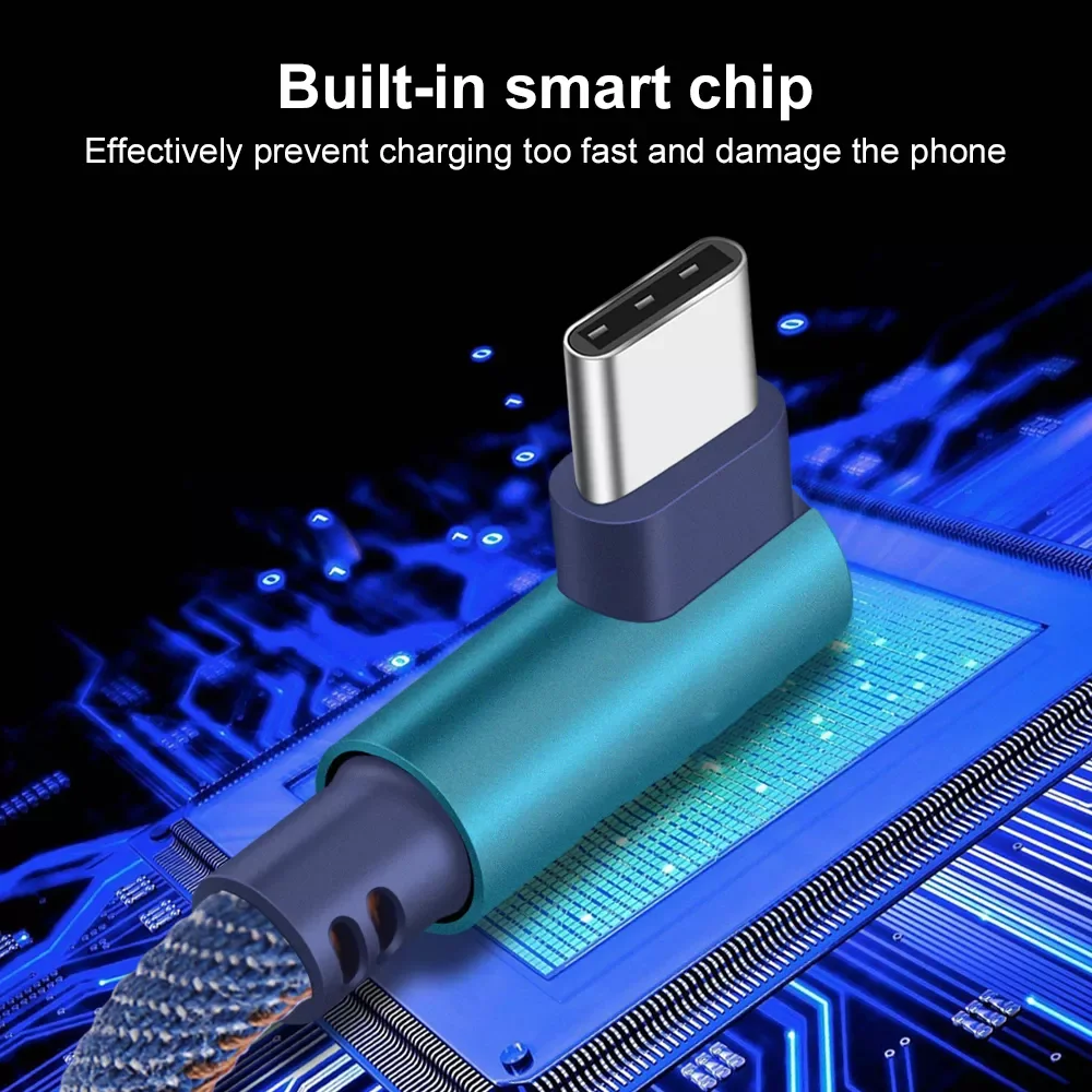 

Factory Direct Selling For Samsung S9 S8 Note 9 8 P20 Lite USB Type C 90 Degree Fast Charging usb c cable Type-c data Cord Char