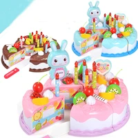 37pcs protend play fruit cuting verjaardag speelgoed diy keuken speelgoed taart voedsel jongens meisjes gift voor kinderen educa