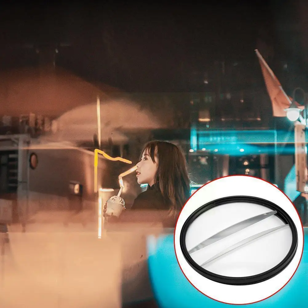 

Camera Filter Split Diopter 77mm Foreground Blur Effect Filter Moon Camera Prism Half Photography Double Accessories Ff018 O2n0