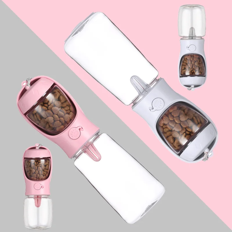 

Portable Dog Water Bottle with Storage Food and Water Container For Small Dog Pets Feeder Bowl Outdoor Travel Dog Drinking Bowls