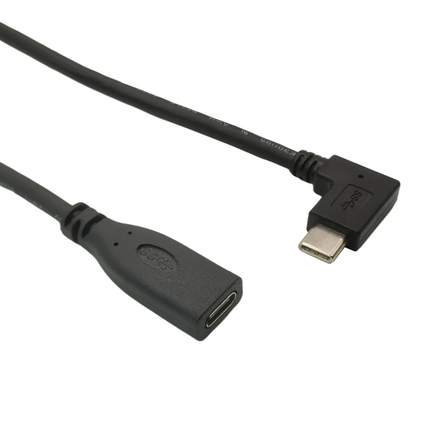 Удлинительный кабель USB C под прямым углом 0 2 м 90 градусов Gen 10 Гбит/с USB-C 3 1 шнур