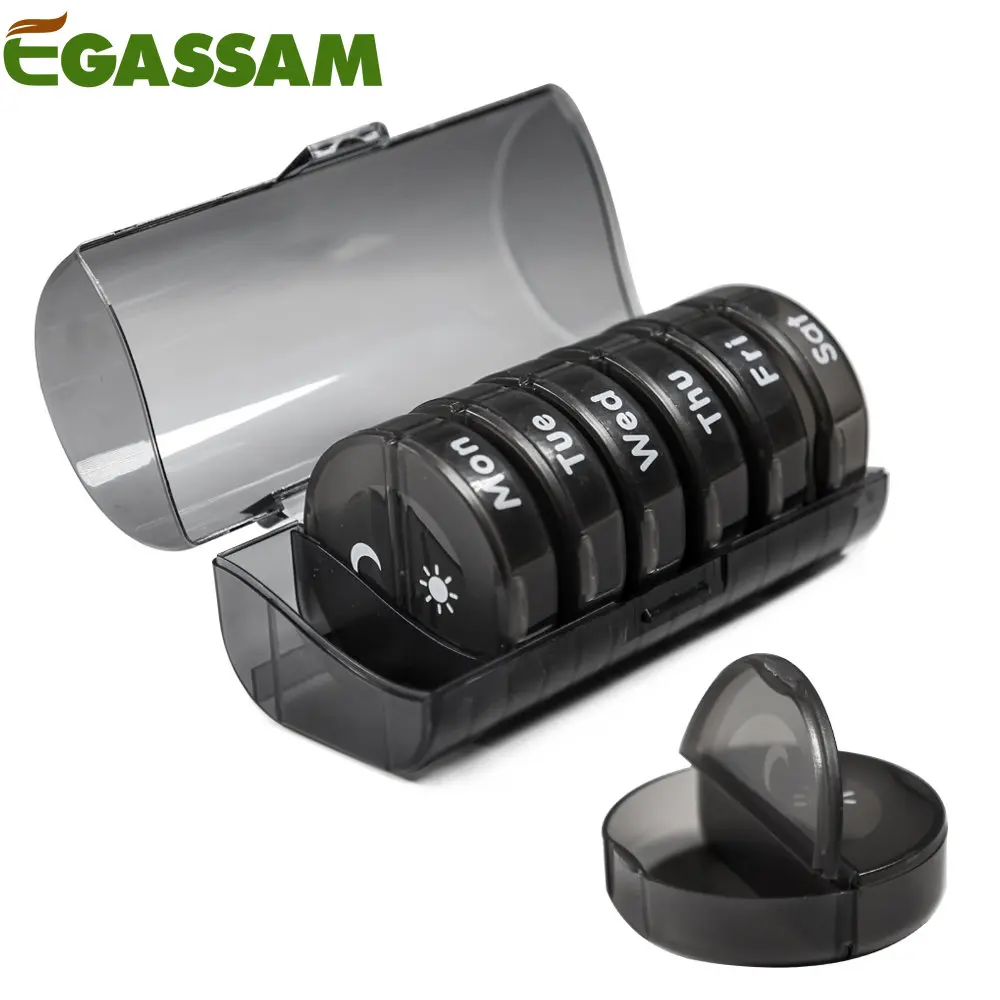 

Pill Organizer 2 Times a Day, Weekly AM PM Pill Box, Large Capacity 7 Day Pill Cases for Pills/Vitamin/Fish Oil/Supplements