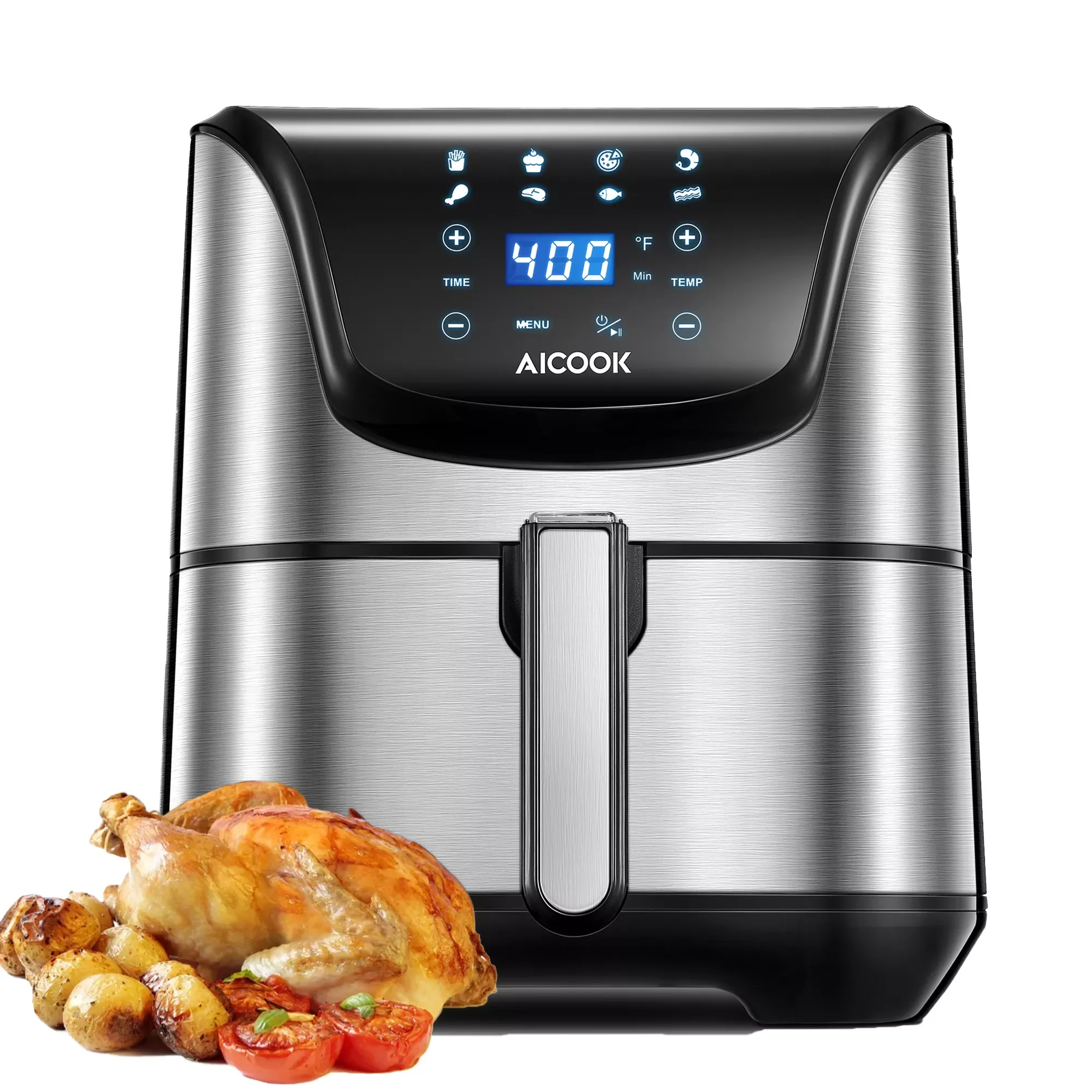 

Фритюрница, хрустящий вкус для выпечки/гриля/обезвоживания, автоматическое отключение, посудомоечная машина, безопасные рецепты, TXG-S5T13 8qt