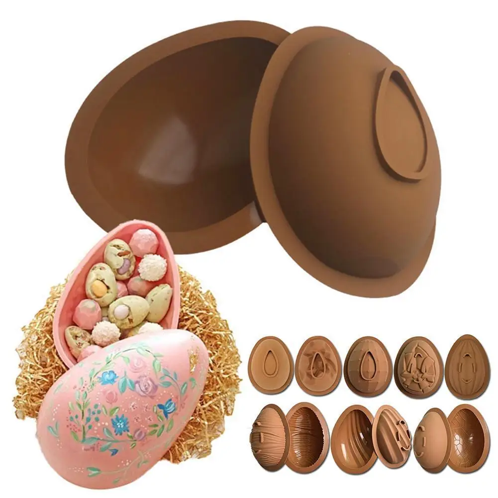 

3D дизайн в виде яйца, хрупкая силиконовая форма для шоколада, «сделай сам», форма для пинаты и Мусса с пасхальными сюрпризами, инструменты дл...