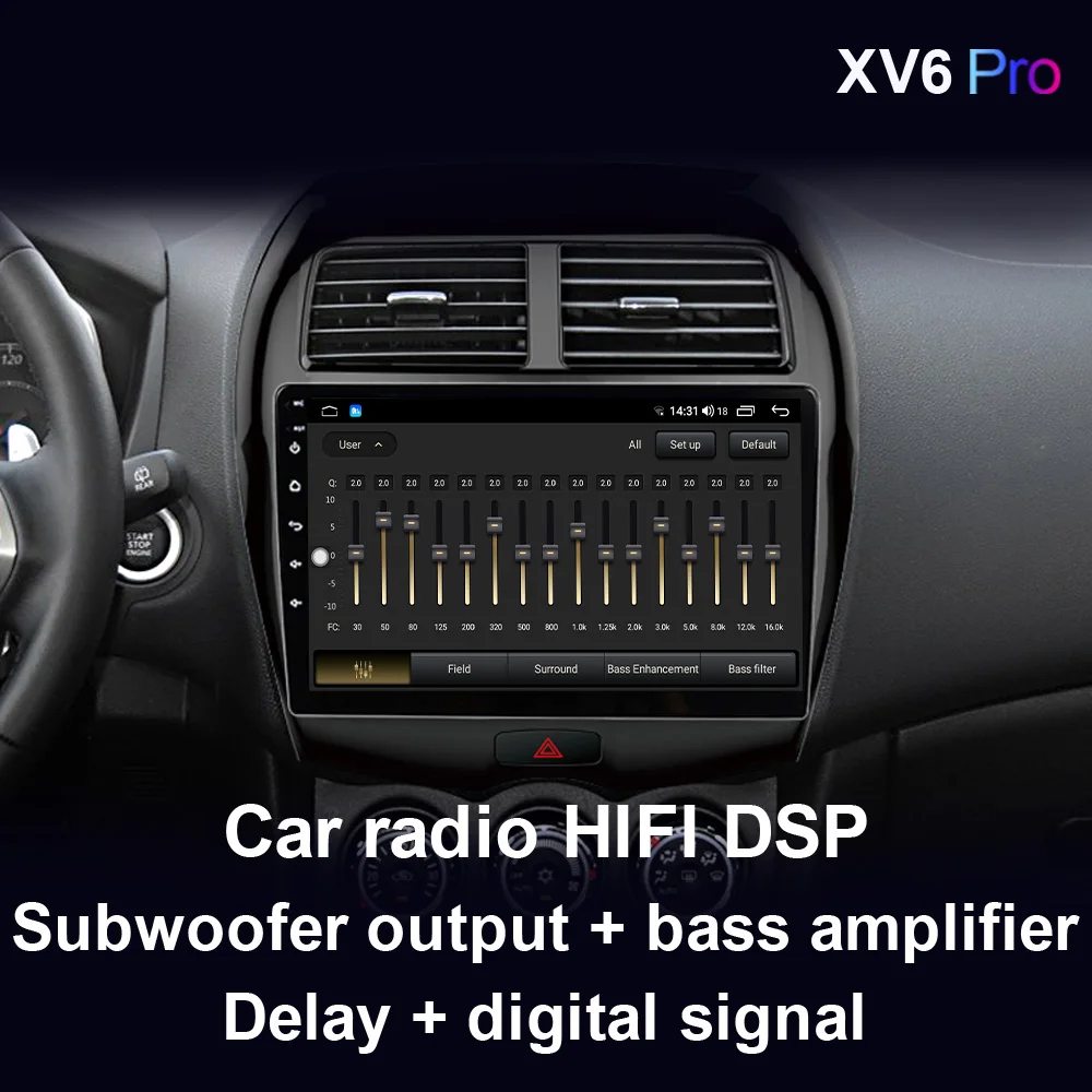 Автомобильная Мультимедийная система XIMA Pro 8 ядер Android Carplay 10 2din для Mitsubishi ASX 1 2010 -