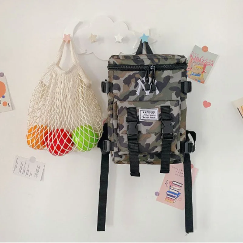 Children Kids Backpacks Primary School Student Bags For Boy And Girl Canvas Lightweight Neutral Fashion Travel Bag For An Outing