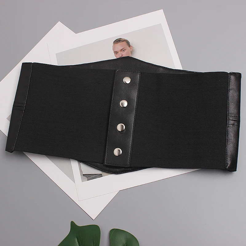 Женские подиумные модные эластичные пояса из искусственной кожи женское платье