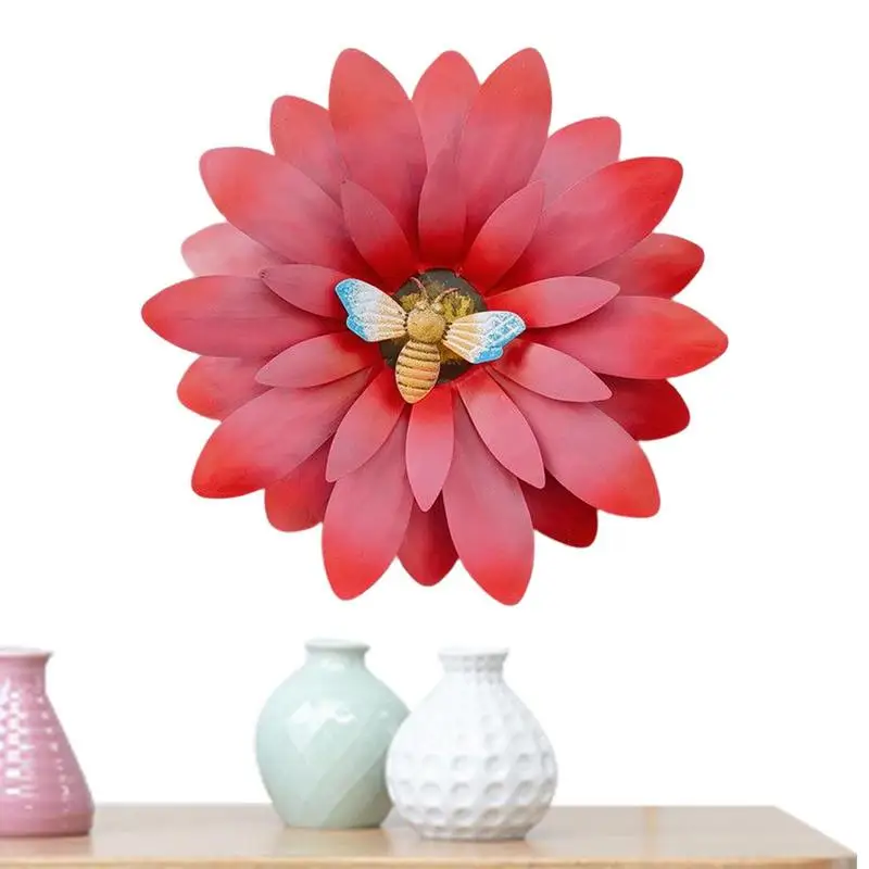 

Wrought Iron Sunflower Wall Hanging Metal Flower Wall Sculptures Art Decorations For Kitchen Living Room Bedroom