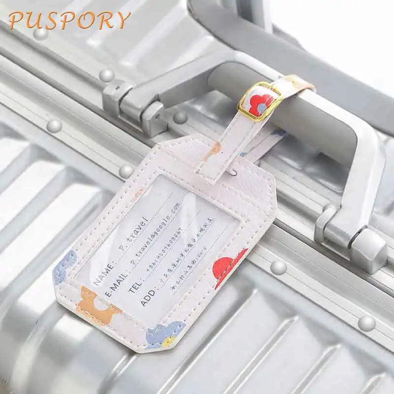 

Ярлык с именем для детской коляски креативный ярлык с цветочным принтом для новорожденного багажа водонепроницаемый ярлык из искусственной кожи новый детский школьный ярлык для сумки