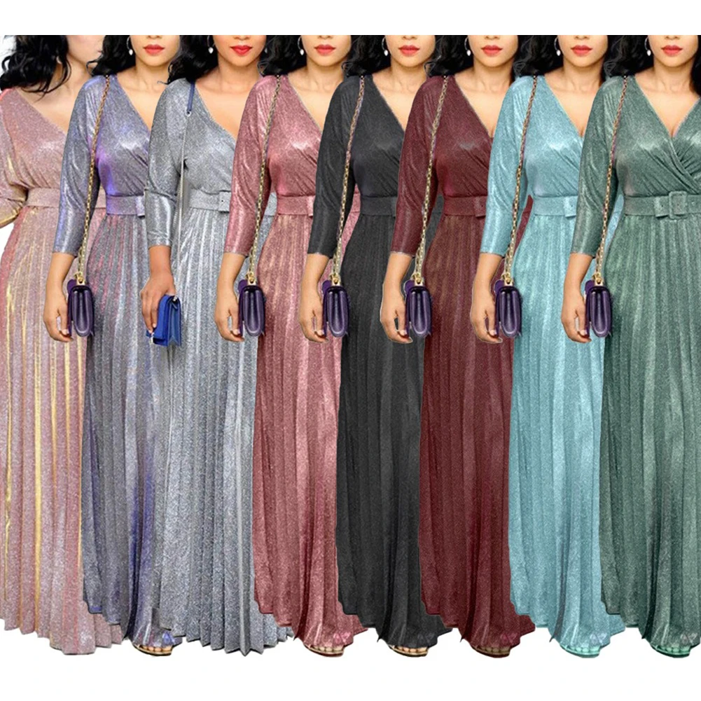 Для мужчин и женщин платье с плиссированным подолом бальное для выпускного