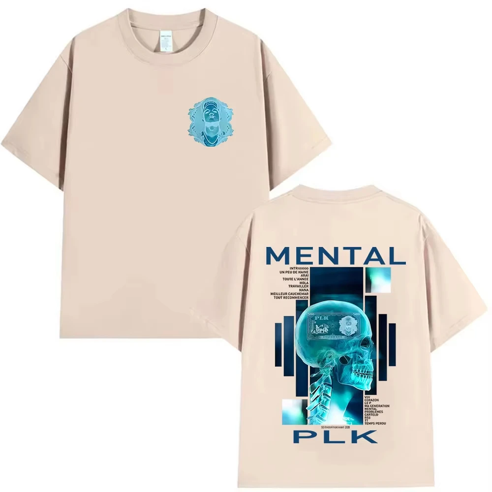 Фото Футболка PLK MENTAL: Новинка, мерч к новому альбому, графический принт, 100% хлопок, мужская/унисекс, оверсайз, плотная, винтажная, готическая, уличная одежда, топы, одежда №5