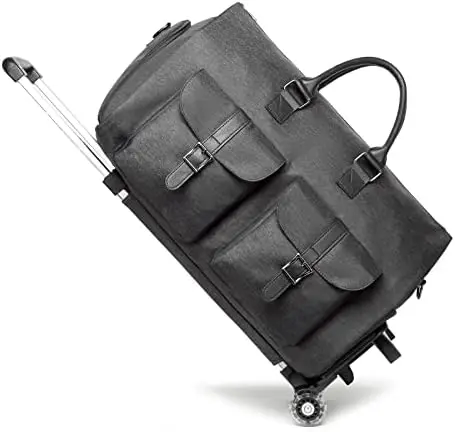 

Rolling Garment Bag,Rolling Duffle Bag with Wheels Rolling Garment Bags for Travel with Shoe Pouch Carry On Bag Weekender Bags G