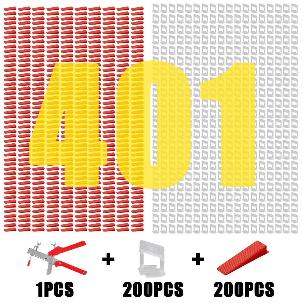 401pcs Leveling System Adjustable Locator Plier Level Wedges Anti-Lippage Tile Alignment Spacer |
