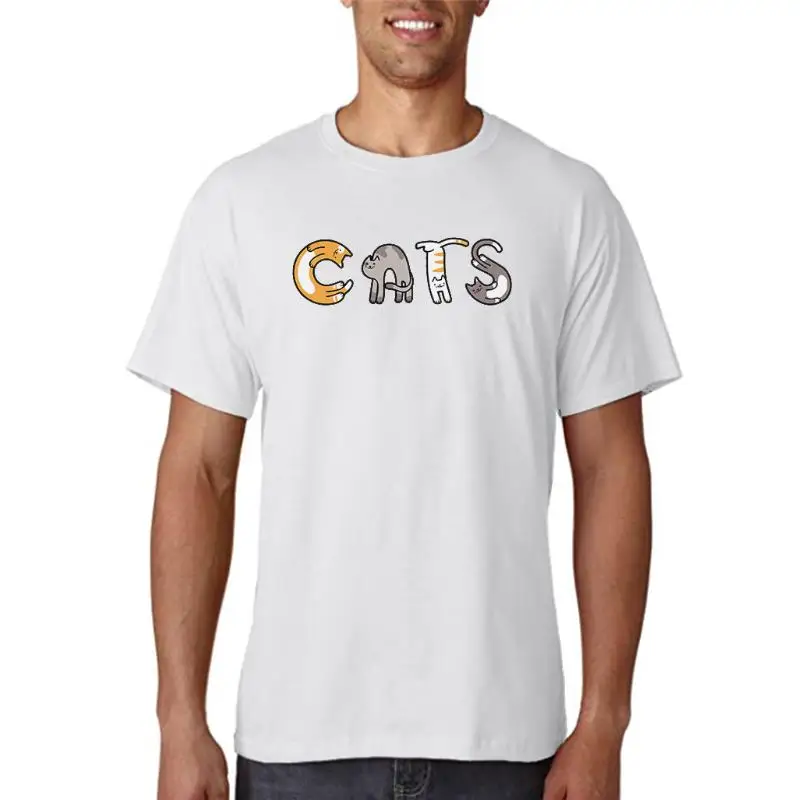 

Letters Made Up Of Cats Print Womens Tshirts Fashion Home Tee Shirts Aesthetic Comfortable Clothes Casual Big Size Tshirts Women