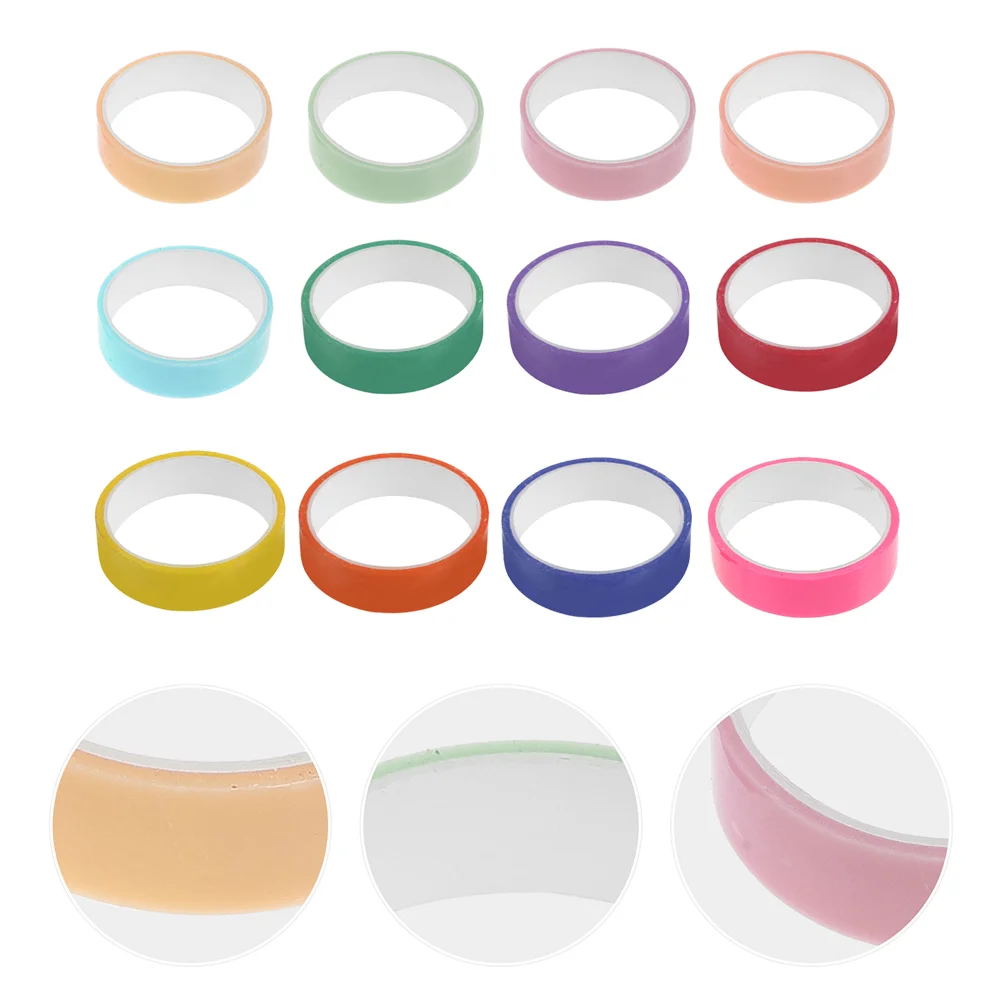 

12 Rolls Sticky Ball Color Tape Adults Relaxing Toy Balls DIY Toys Decompression