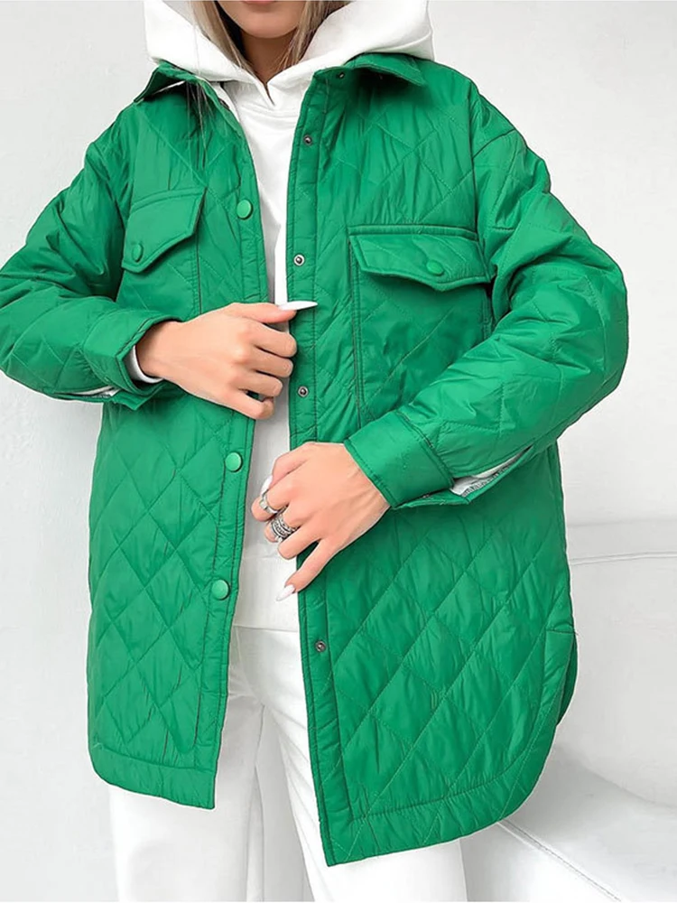 New Long Winter Parkas Women Warm Down Cotton Jacket Female Casual Loose Outwear A Belt Cotton-Padded Coat 2022