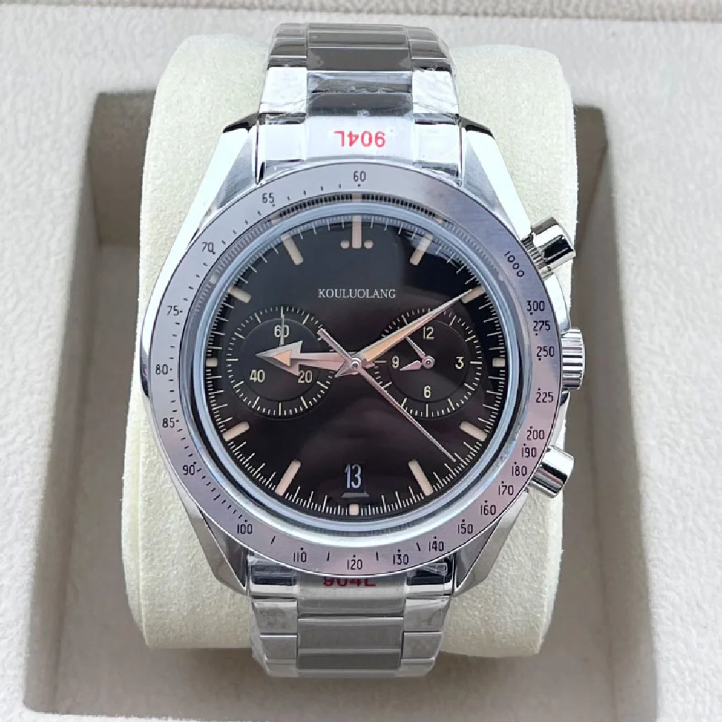 

Мужские часы, хронометр, многофункциональные часы, кварцевый механизм, нержавеющая сталь 316, серебристые, блестящие, водонепроницаемые