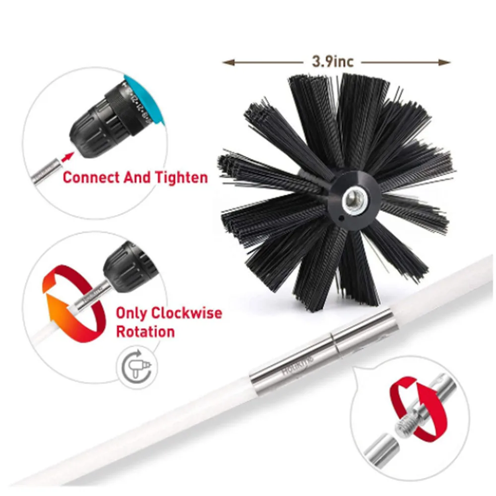 Прочная щетка для чистки труб щетки набор удаления ворса синтетическая с 9