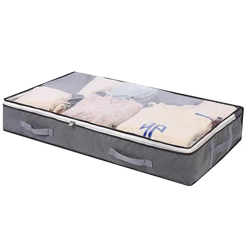 

Under Bed Storage Bins Large Capacity Box With Reinforced Strap Handles Organization And Storage Bedroom Foldable Storage Bags