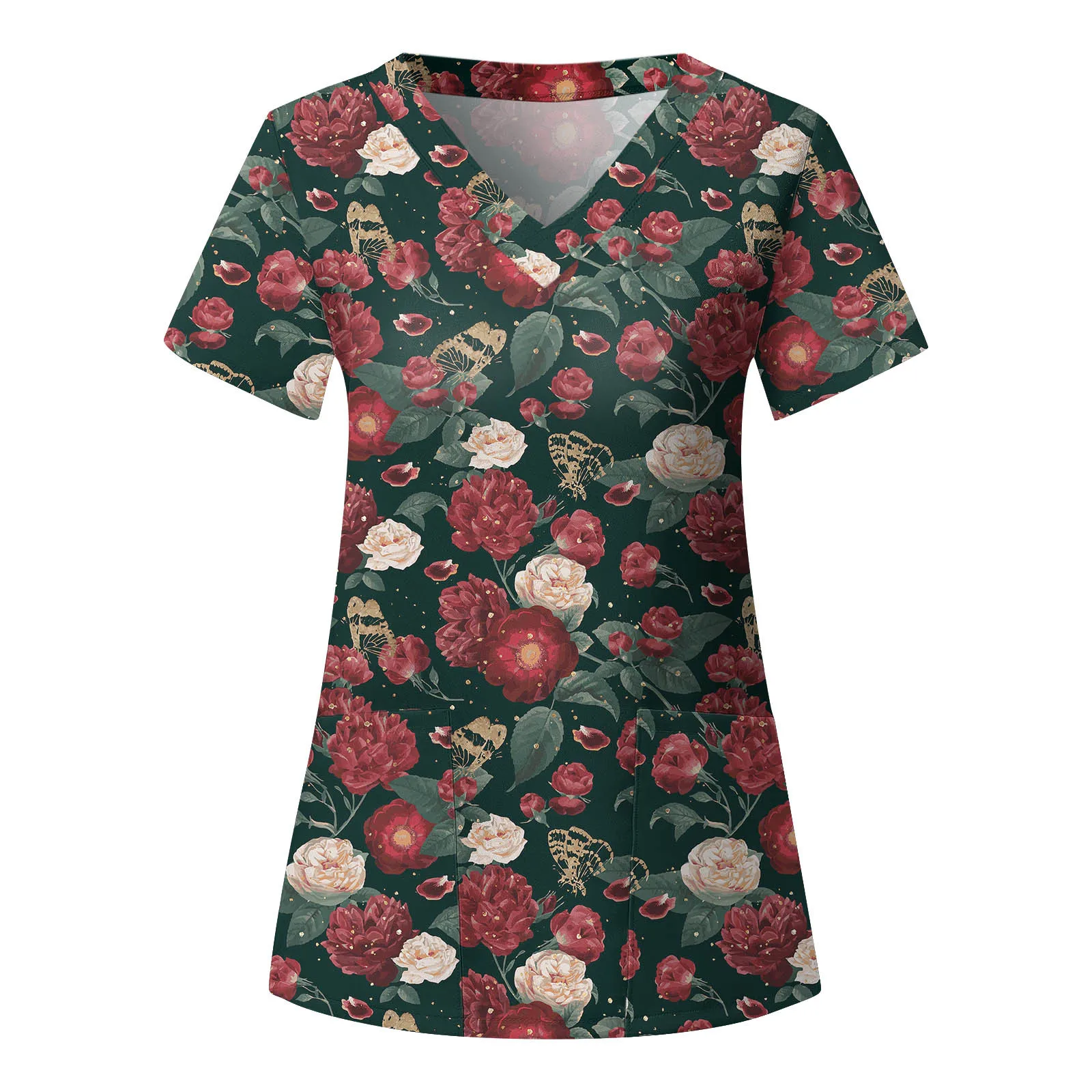 

Cute Pet Grooming Uniforms Animal Printing Working Scrubs Tops Cartoon Beauty Salon Work Clothing Pet Beauty Uniform Tunic A50