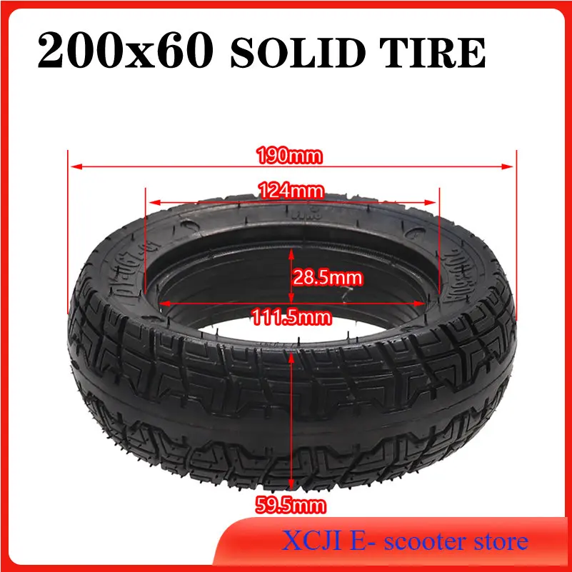 

High quality 200x60 Electric Scooter Solid Tire Explosion-proof tire 8 Inch Pneumatic Tire Hollow Stab-Proof Tire 200x60