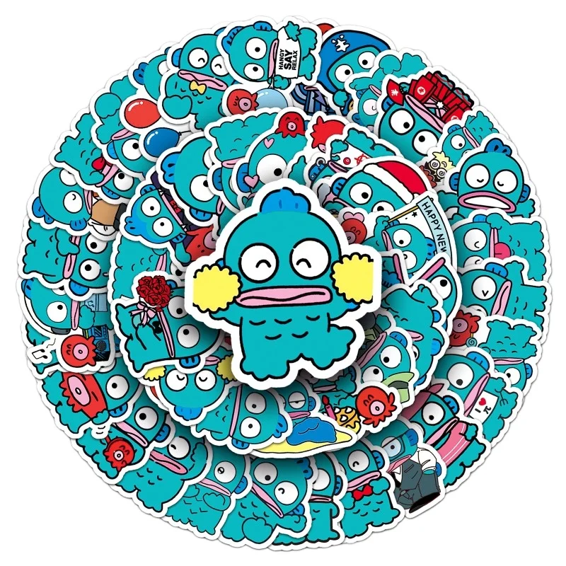 50 шт. Мультяшные наклейки Sanrio Hangyodon для скрапбукинга ноутбука чемодана