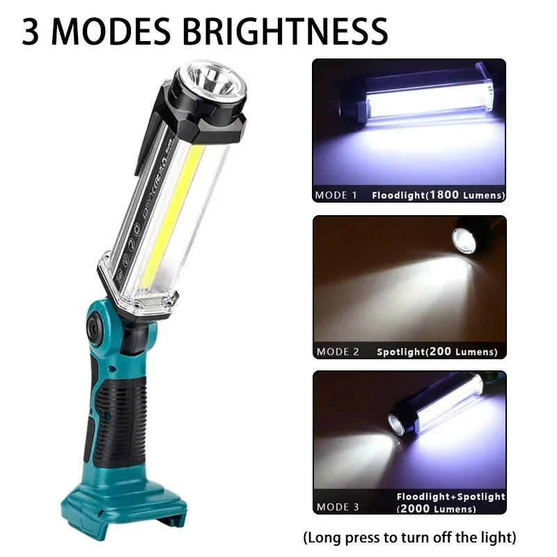 Беспроводное рабочее освещение для Makita/Bosch/Dewalt/Milwaukee/Ryobi литий-ионный аккумулятор