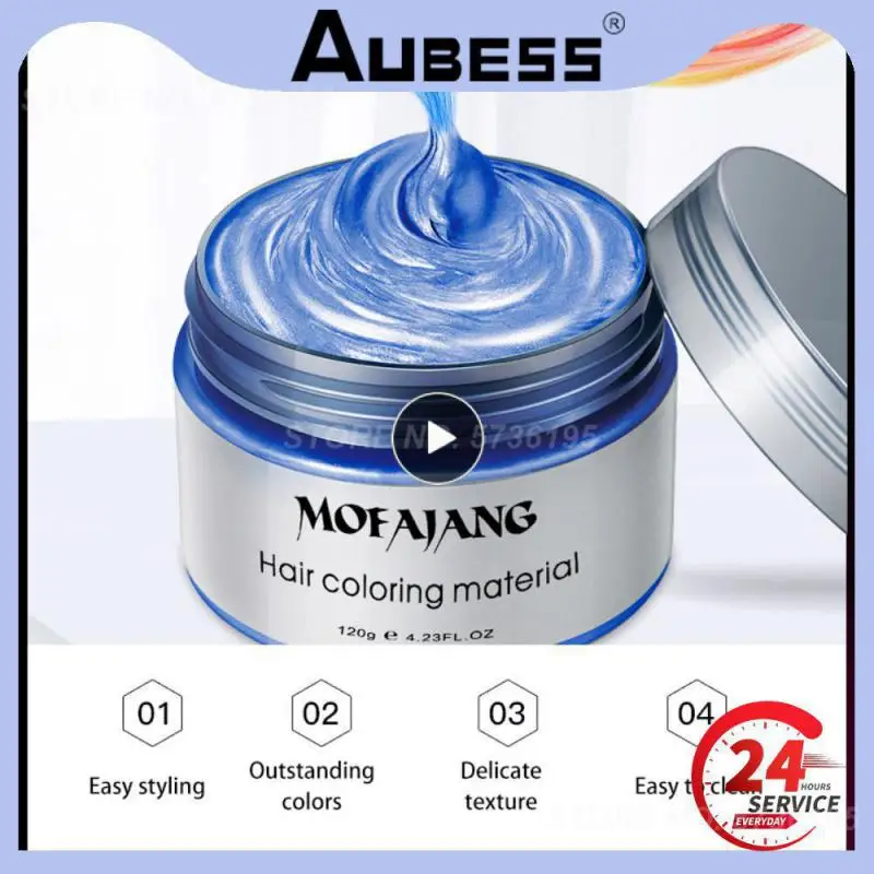 Hair Wax Styling Pomade Silver Grandma Grey Disposable Natural Hair Strong Gel Cream Hair Dye For Women