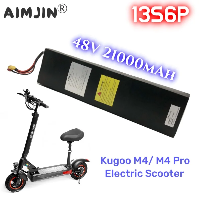 Литиевая аккумуляторная батарея 48 В 21 Ач 13S6P 1008 Втч со встроенным BMS для Kugoo Kirin M4 Pro