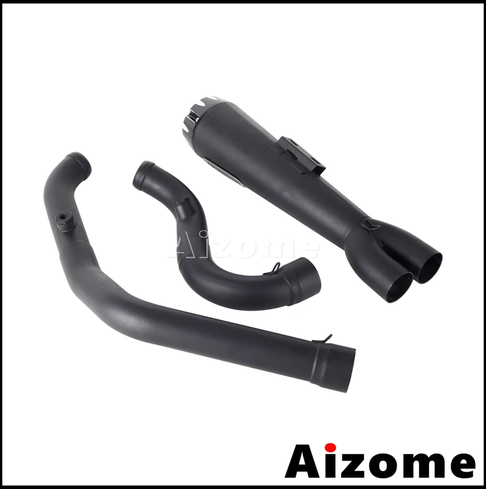 Мотоциклетный глушитель выхлопной трубы 2 в 1 для Harley Softail стандарт FXST Street Bob FXBB FXBBS