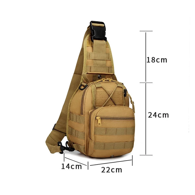 Tactical Backpack Military Cross-body Molle Sling Chest Bag 4