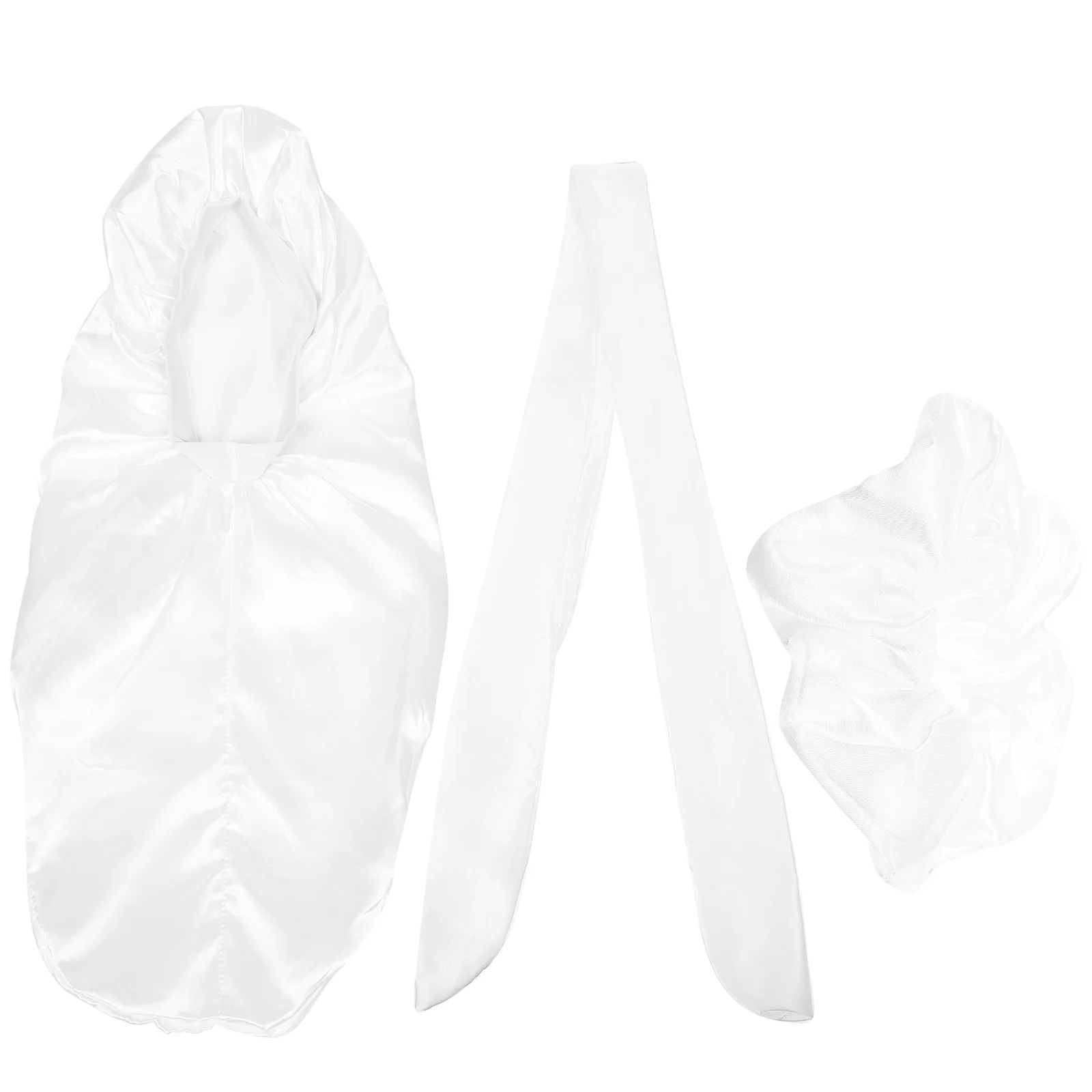 

1set Household Sleep Nightcap with Hair Rope Hair Band Head Ornaments