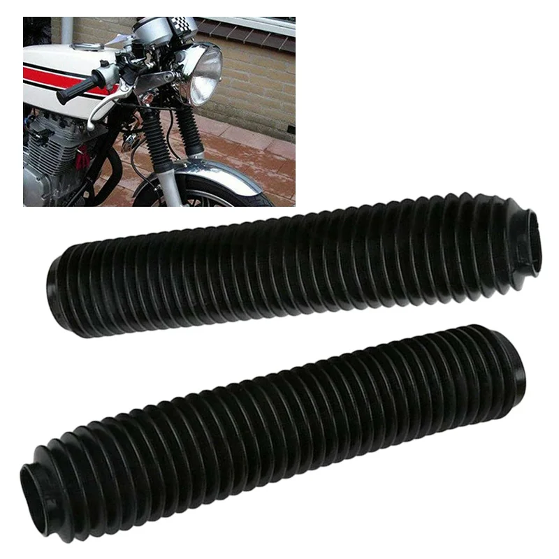 

2Pcs 360mm Motorbike Front Left Right Fork Shock Gaiter Boot Absorber Dust Cover Protector Rubber for On/Off Road Dirt Bike