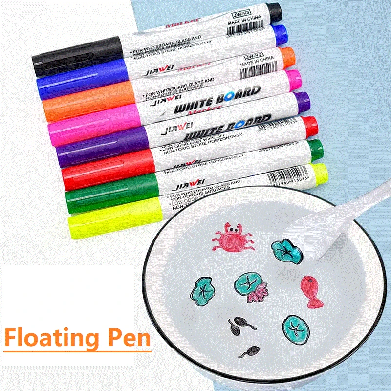 Magic Water Painting Pen Easy-to-wipe Dry Erase Whiteboard Pen No-nsoluble Float Water Fun Children Floating Pen