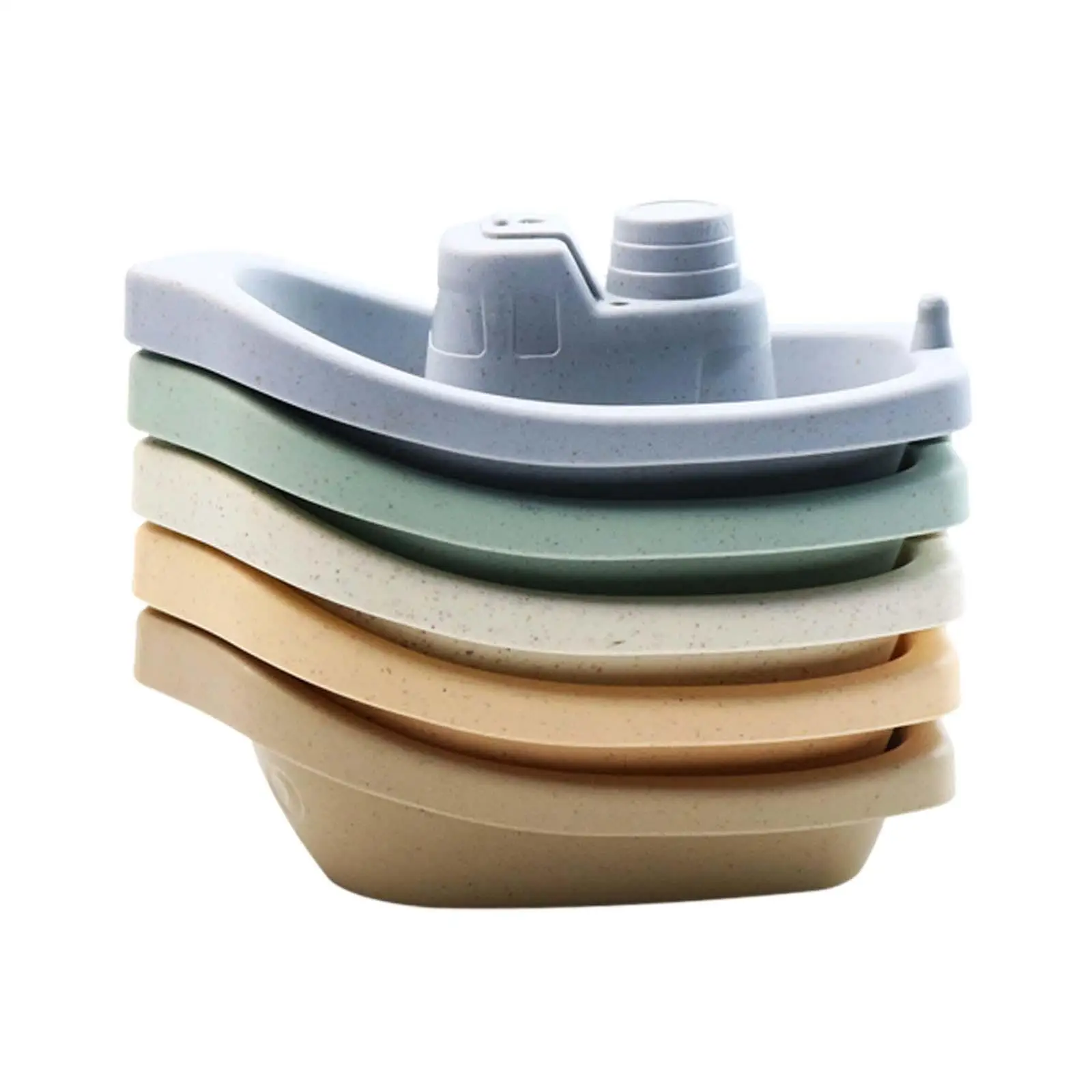 

5x штабелируемые Игрушки для ванны, Штабелируемая лодка для игры в душ для мальчиков и девочек, для детей