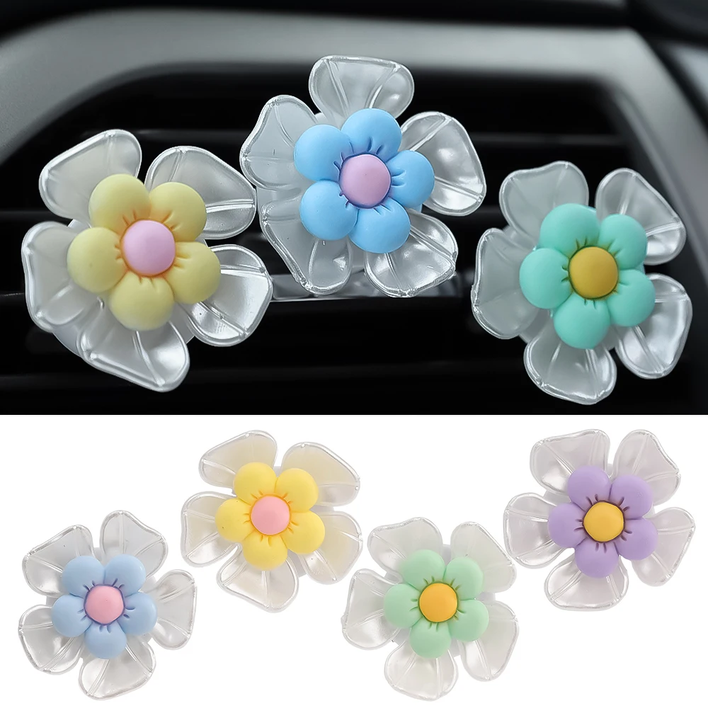 

Car Air Oulet Flower Perfume Clip Interior Air Freshener Aromatherapy Clip Decoration Air Conditioning Flower Ornaments Clips