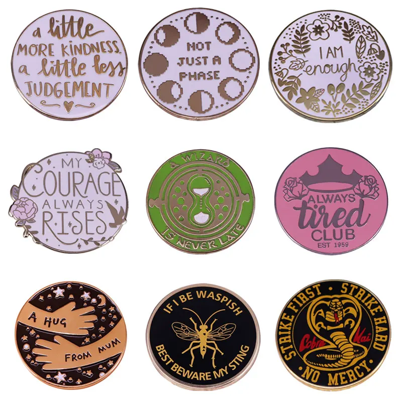 

Creativity Round Comic Hard Lapel Pins Backpack Jeans Enamel Brooch Cute Dragon Pin Women Fashion Jewelry Gifts Cartoon Badges