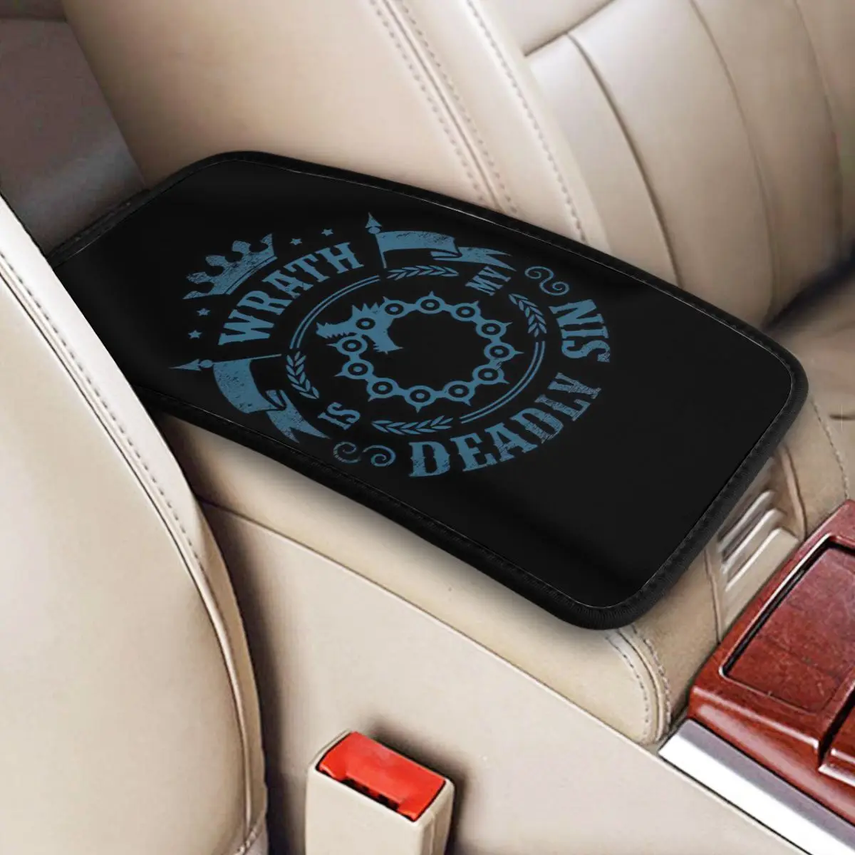 

Seven Deadly Sins Car Accessories Car Handrail Box Cushion Custom Print Non-slip Car Armrest Cover