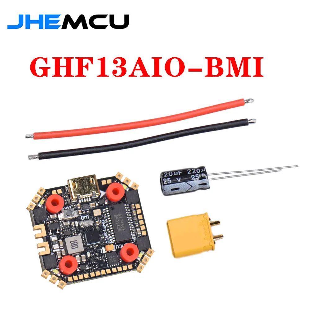 

JHEMCU GHF13AIO-BMI 2-4S MPU6000 F4 OSD Flight Controller Built-in 13A 4in1 ESC 16x16mm for RC FPV Racing Toothpick Micro Drones