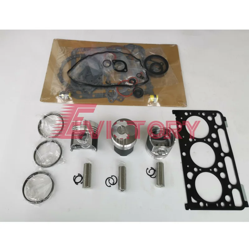 

For Kubota KX91-3 Excavator D1503 rebuild piston + piston ring full gasket kit