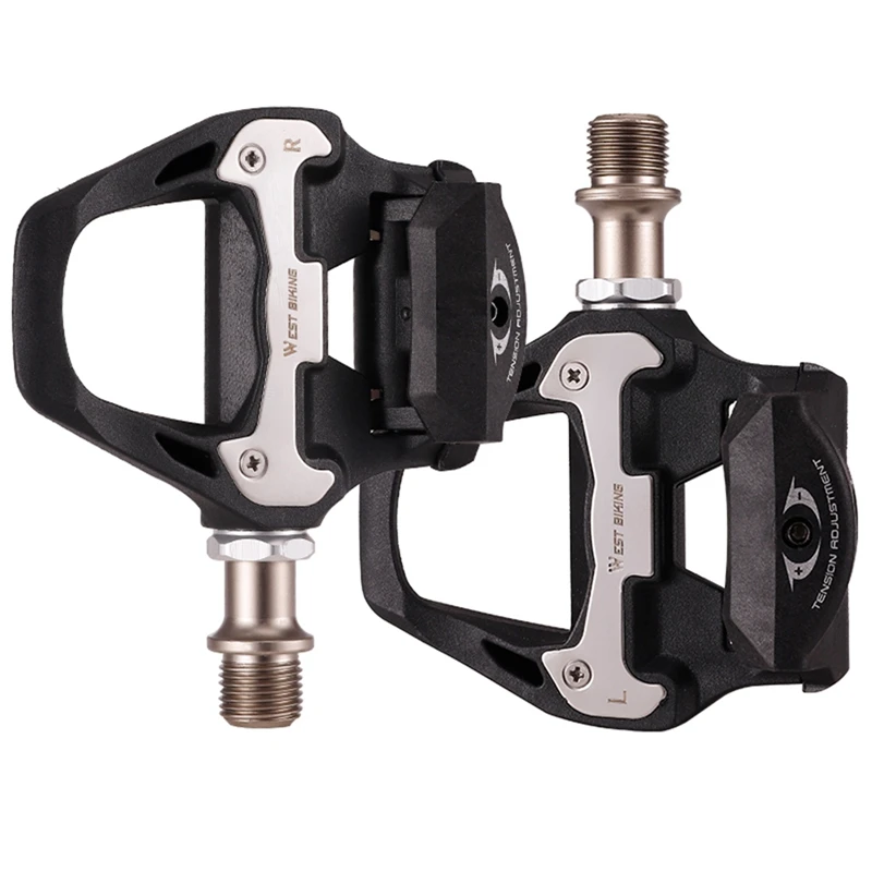 

WEST BIKING Self-Locking Pedals SPD Cleat Nylon Bearing Clipless Road Bike Pedals Bicycle Accessories Bicycle Accessories