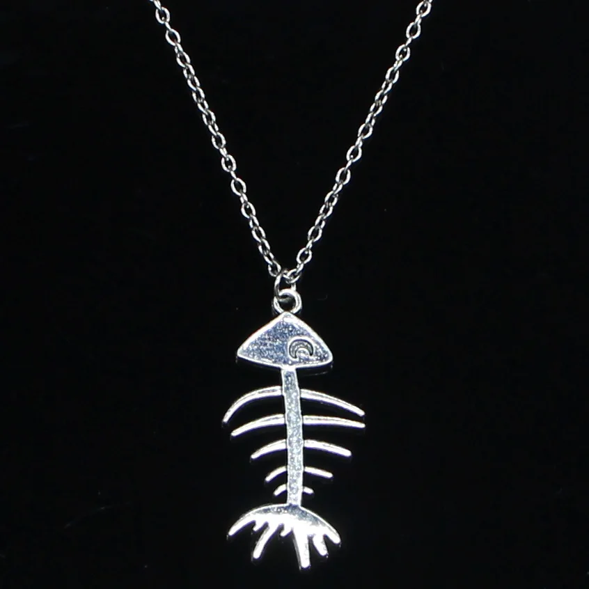 Ожерелье с подвеской в виде рыбьей кости, 42x21 мм