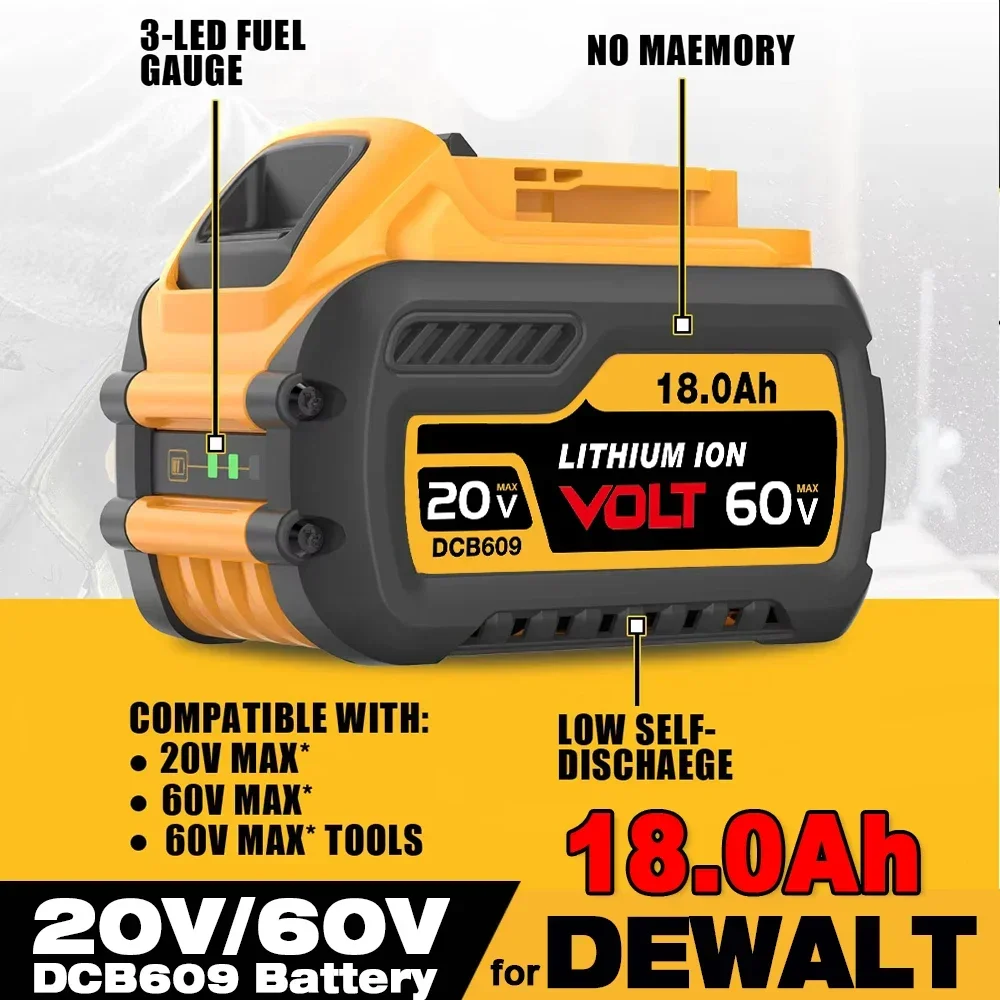 Аккумулятор для Dewalt DCB609 18000 мАч